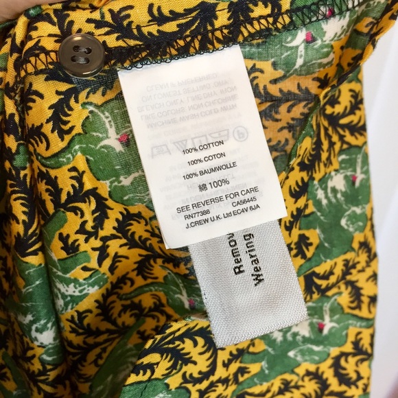 J. Crew Ratti Elephant Off Sholder Ruffle Top Sz 6 - Picture 8 of 8